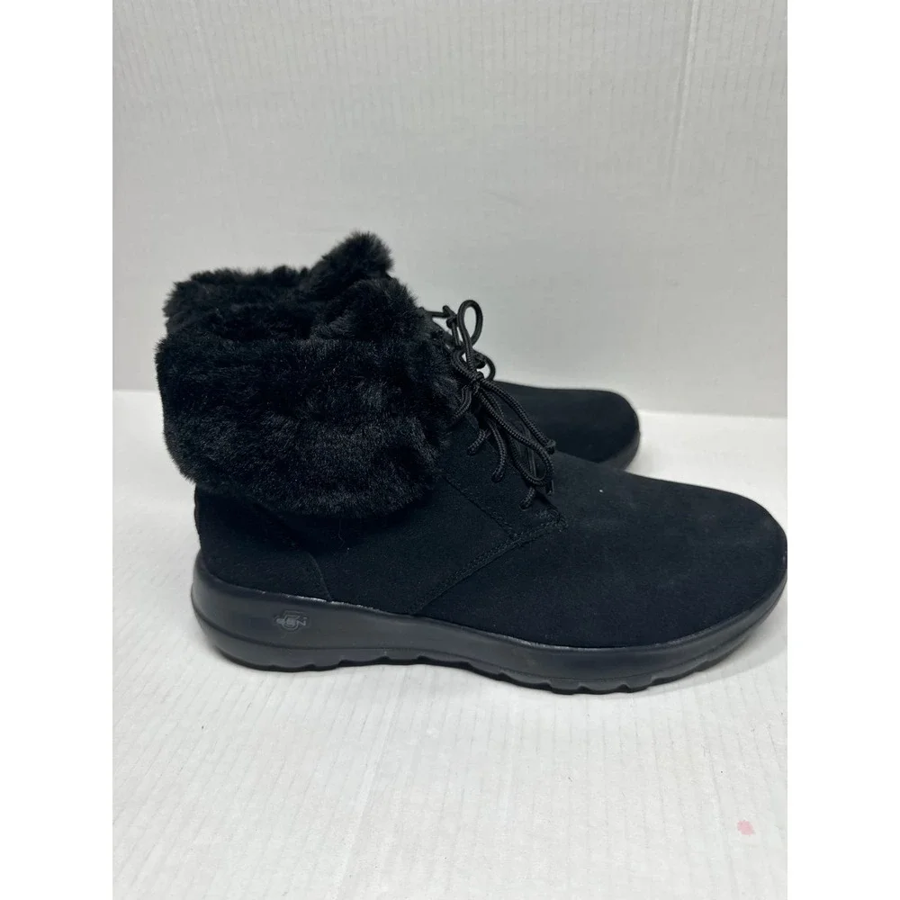 Skechers Women's‎ Performance On-The-Go Joy Bootie Black Shearling 15506 Size 9